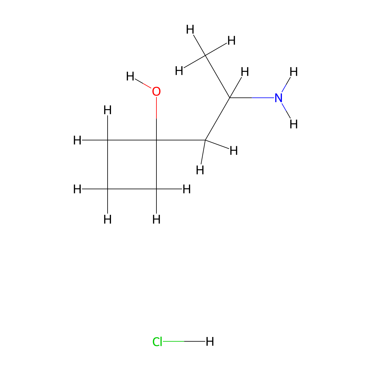 1-(2-Aminopropyl)cyclobutan-1-ol hydrochloride molecular structure, CAS 2193067-95-5