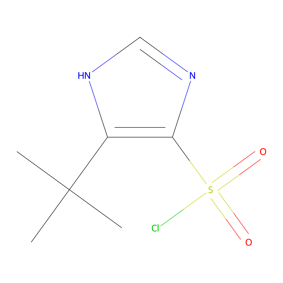 5-Tert-butyl-1H-imidazole-4-sulfonyl chloride molecular structure, CAS 2193068-04-9