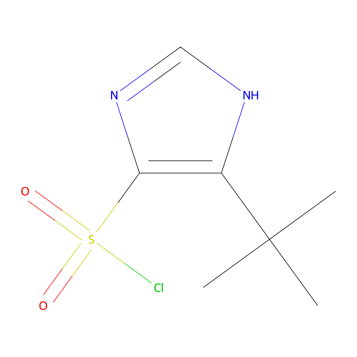 5-Tert-butyl-1H-imidazole-4-sulfonyl chloride molecular structure, CAS 2193068-04-9