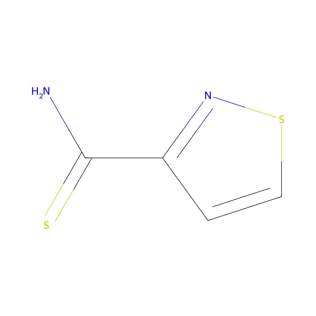 1,2-Thiazole-3-carbothioamide molecular structure, CAS 2193068-07-2
