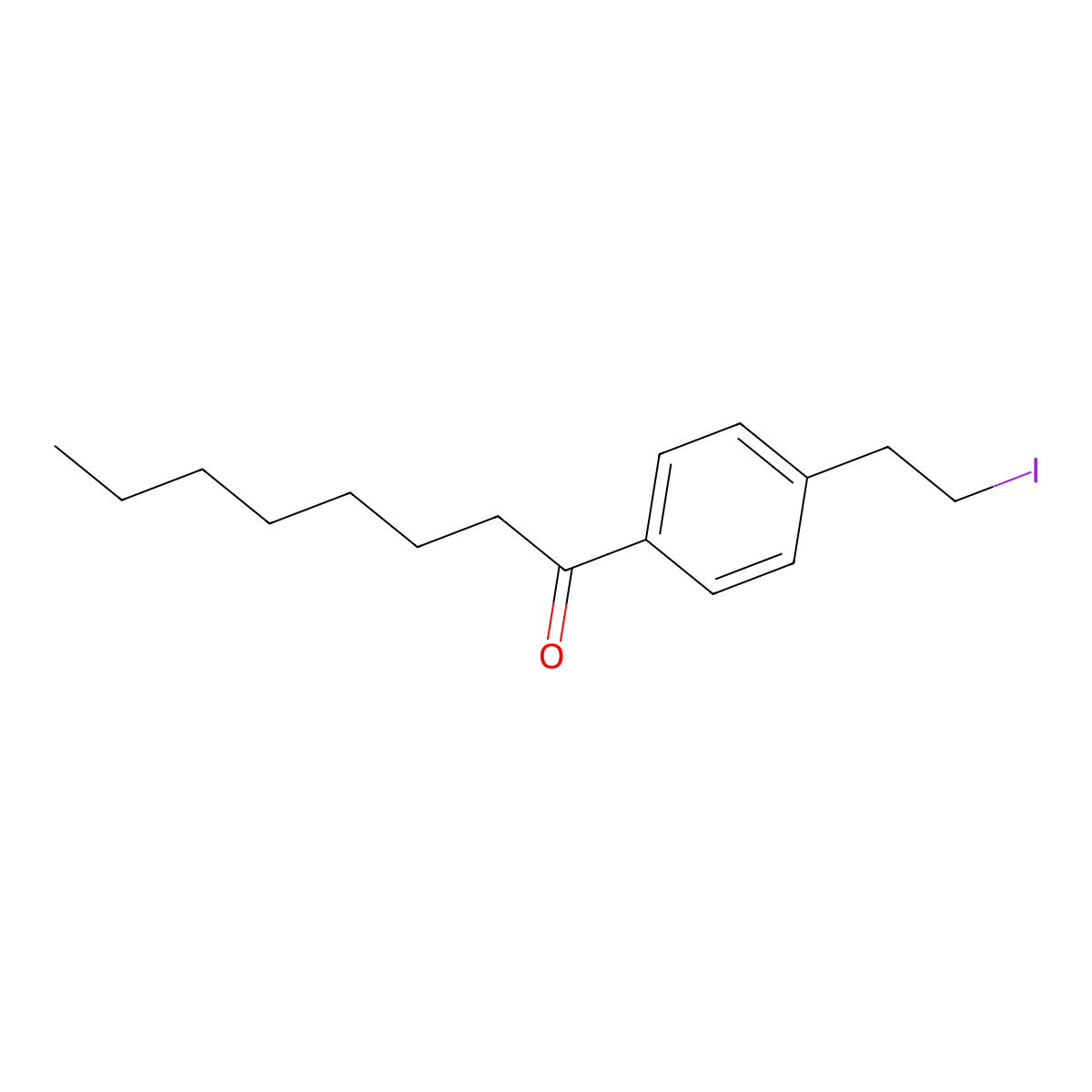 4'-(2-Iodoethyl)octanophenone molecular structure, CAS 219307-01-4