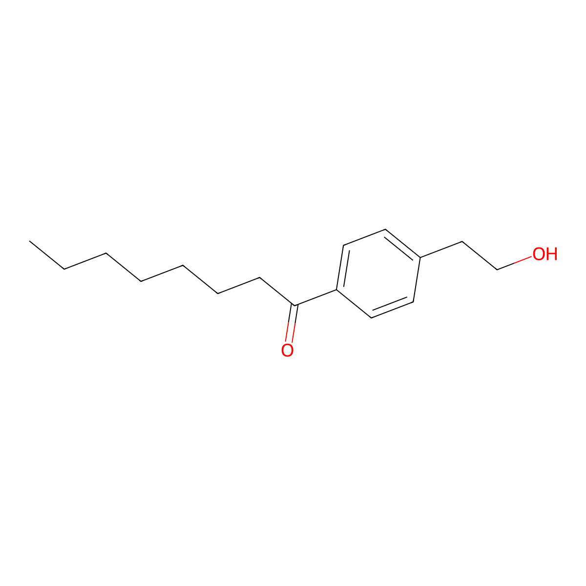 2-(4-Octanoylphenyl)ethanol molecular structure, CAS 219307-07-0