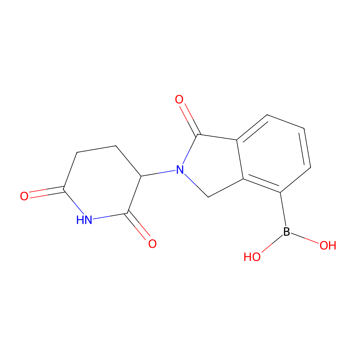 (2-(2,6-Dioxopiperidin-3-yl)-1-oxoisoindolin-4-yl)boronic acid molecular structure, CAS 2193080-09-8
