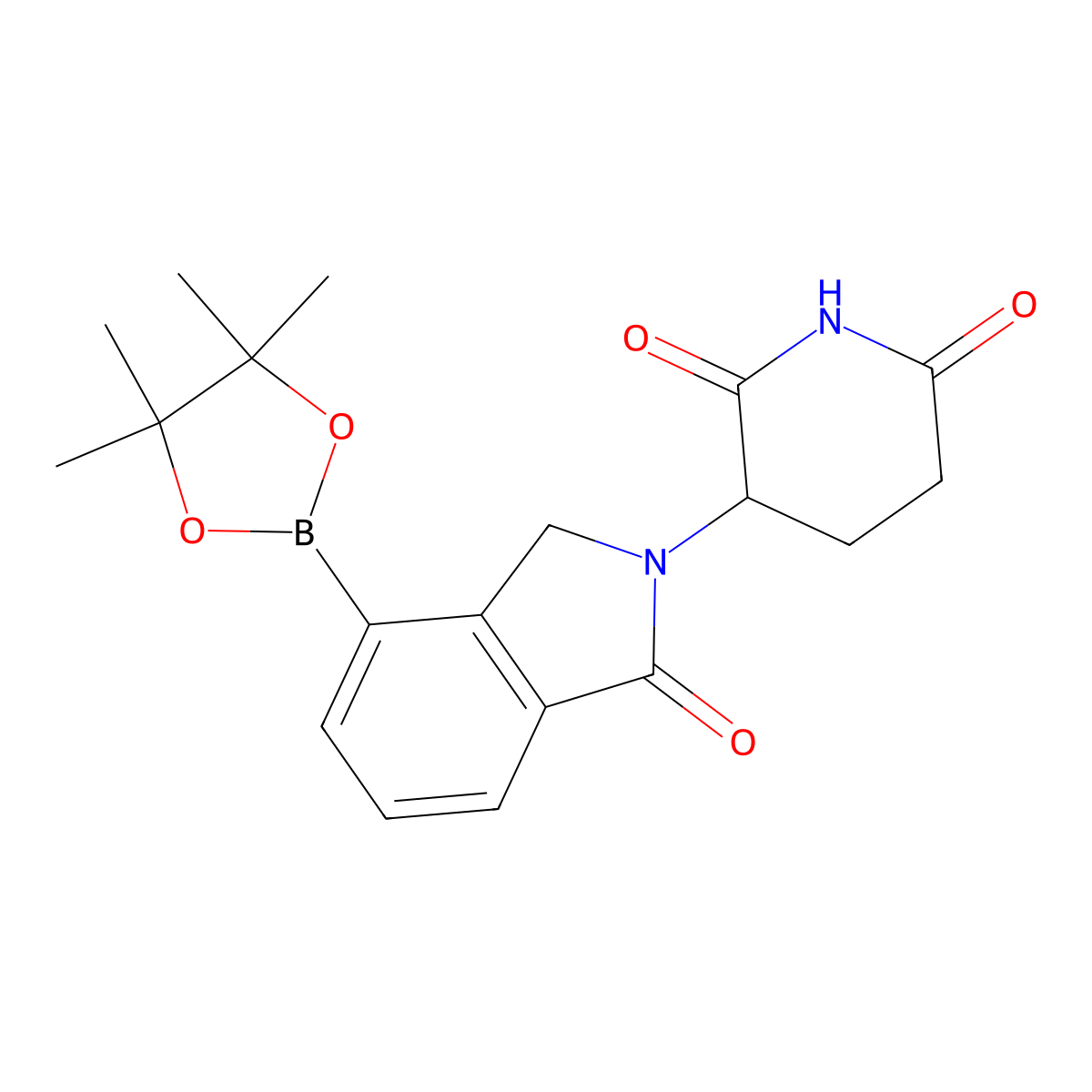3-[1-oxo-4-(4,4,5,5-tetramethyl-1,3,2-dioxaborolan-2-yl)-2,3-dihydro-1H-isoindol-2-yl]piperidine-2,6-dione molecular structure, CAS 2193080-10-1