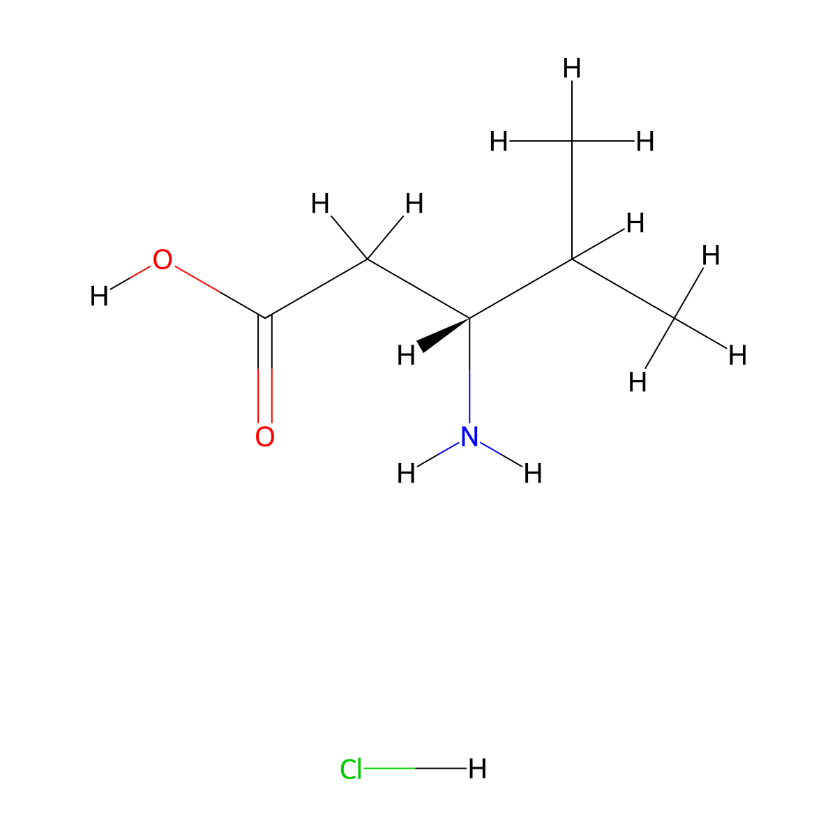 (3R)-3-amino-4-methylpentanoic acid hydrochloride molecular structure, CAS 219310-09-5