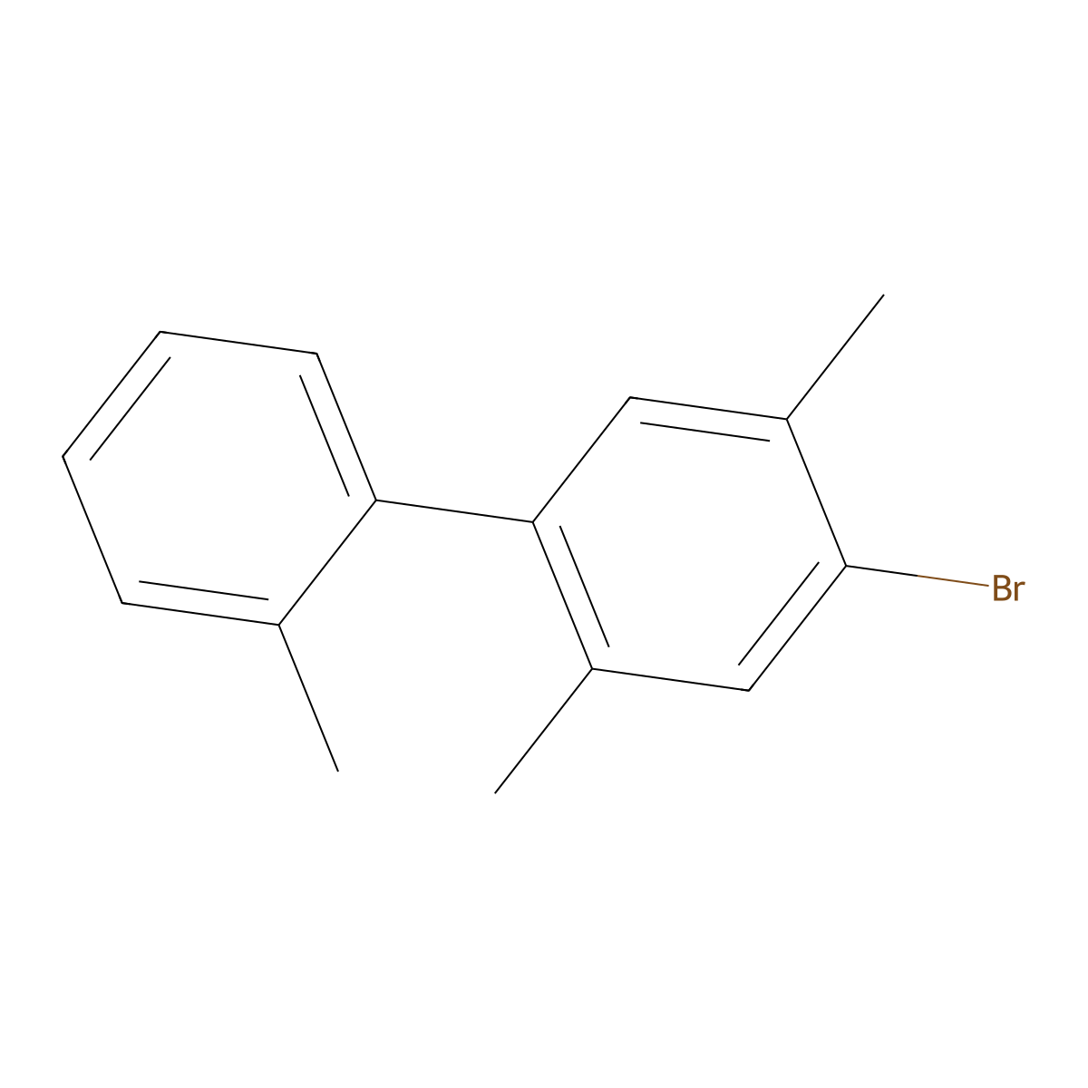 4-Bromo-2,2',5-trimethyl-1,1'-biphenyl molecular structure, CAS 2193102-01-9
