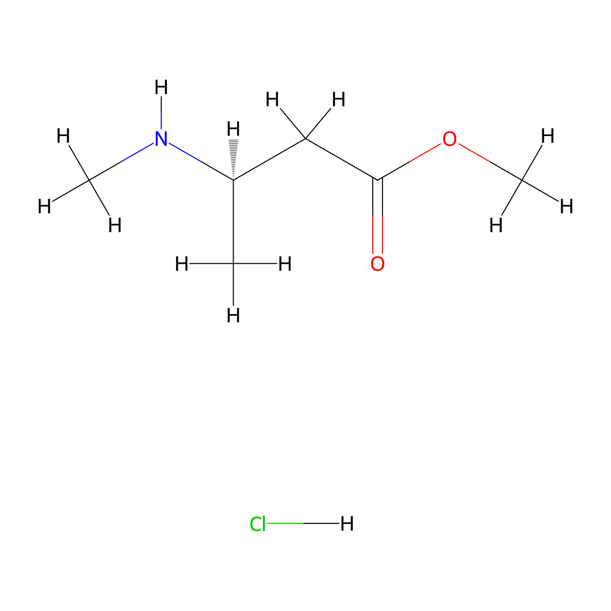 methyl (3R)-3-(methylamino)butanoate hydrochloride molecular structure, CAS 2193102-60-0