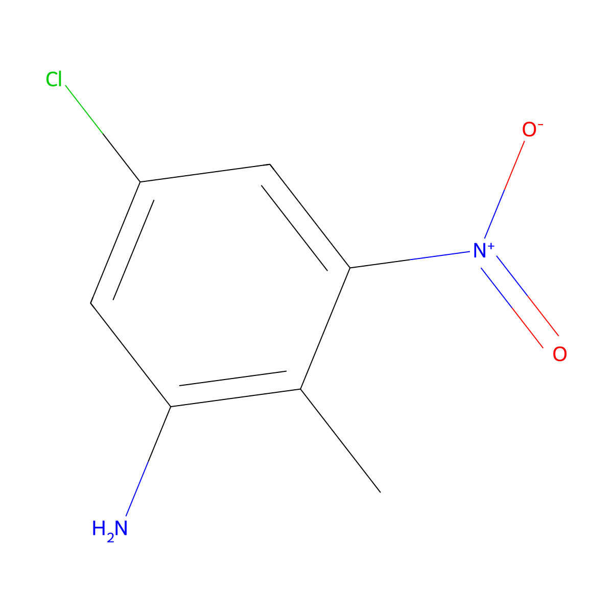 5-Chloro-2-methyl-3-nitroaniline molecular structure, CAS 219312-44-4