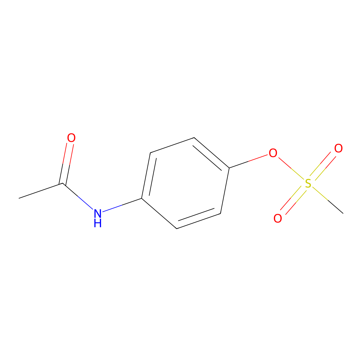 (4-Acetamidophenyl) methanesulfonate molecular structure, CAS 219319-55-8