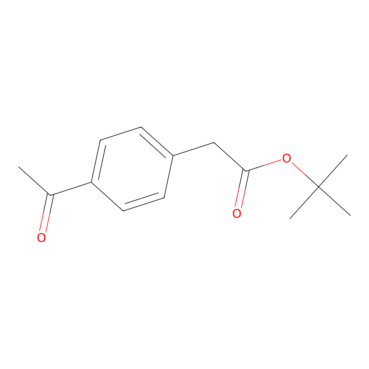 Tert-butyl 2-(4-acetylphenyl)acetate molecular structure, CAS 219320-14-6