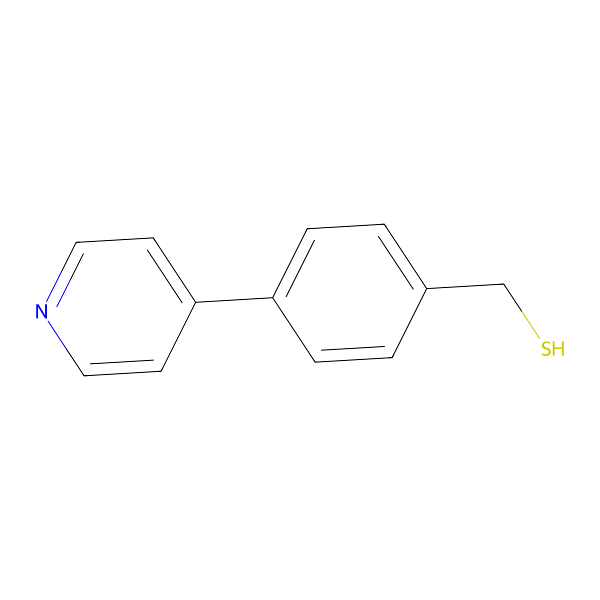 (4-(Pyridin-4-yl)phenyl)methanethiol molecular structure, CAS 219323-81-6