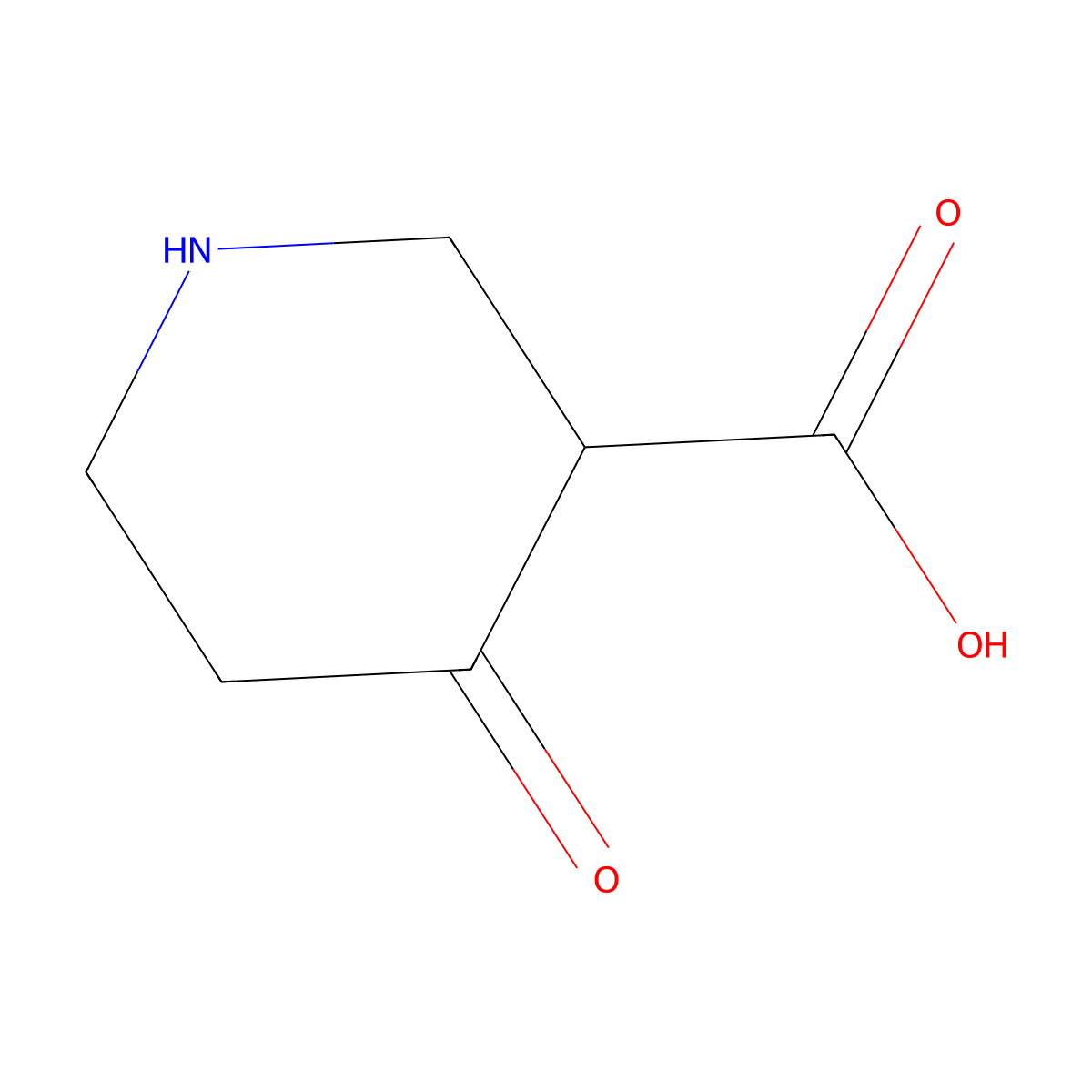 4-Oxo-piperidine-3-carboxylic acid molecular structure, CAS 219324-18-2