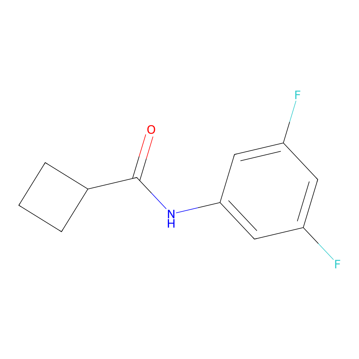 N-(3,5-difluorophenyl)cyclobutanecarboxamide molecular structure, CAS 2193266-94-1