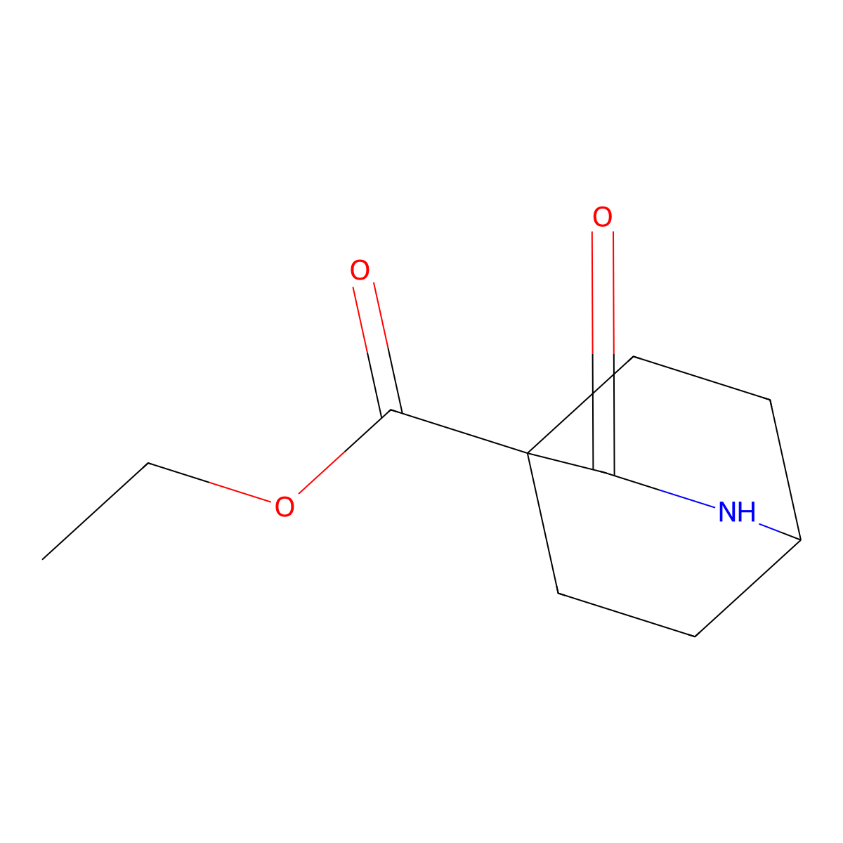 Ethyl 3-oxo-2-azabicyclo[2.2.2]octane-4-carboxylate molecular structure, CAS 21933-15-3