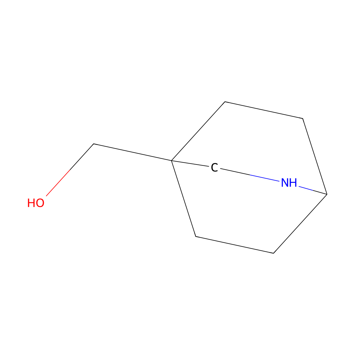 2-Azabicyclo[2.2.2]octan-4-ylmethanol molecular structure, CAS 21933-19-7