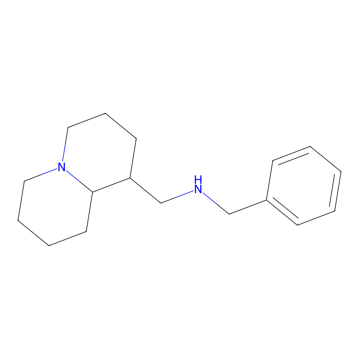 N-benzyl-1-[(1S,9aR)-octahydro-2H-quinolizin-1-yl]methanamine molecular structure, CAS 2193462-17-6