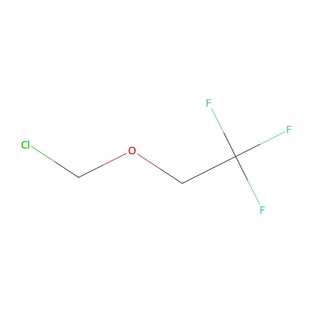 2-(Chloromethoxy)-1,1,1-trifluoroethane molecular structure, CAS 21937-47-3