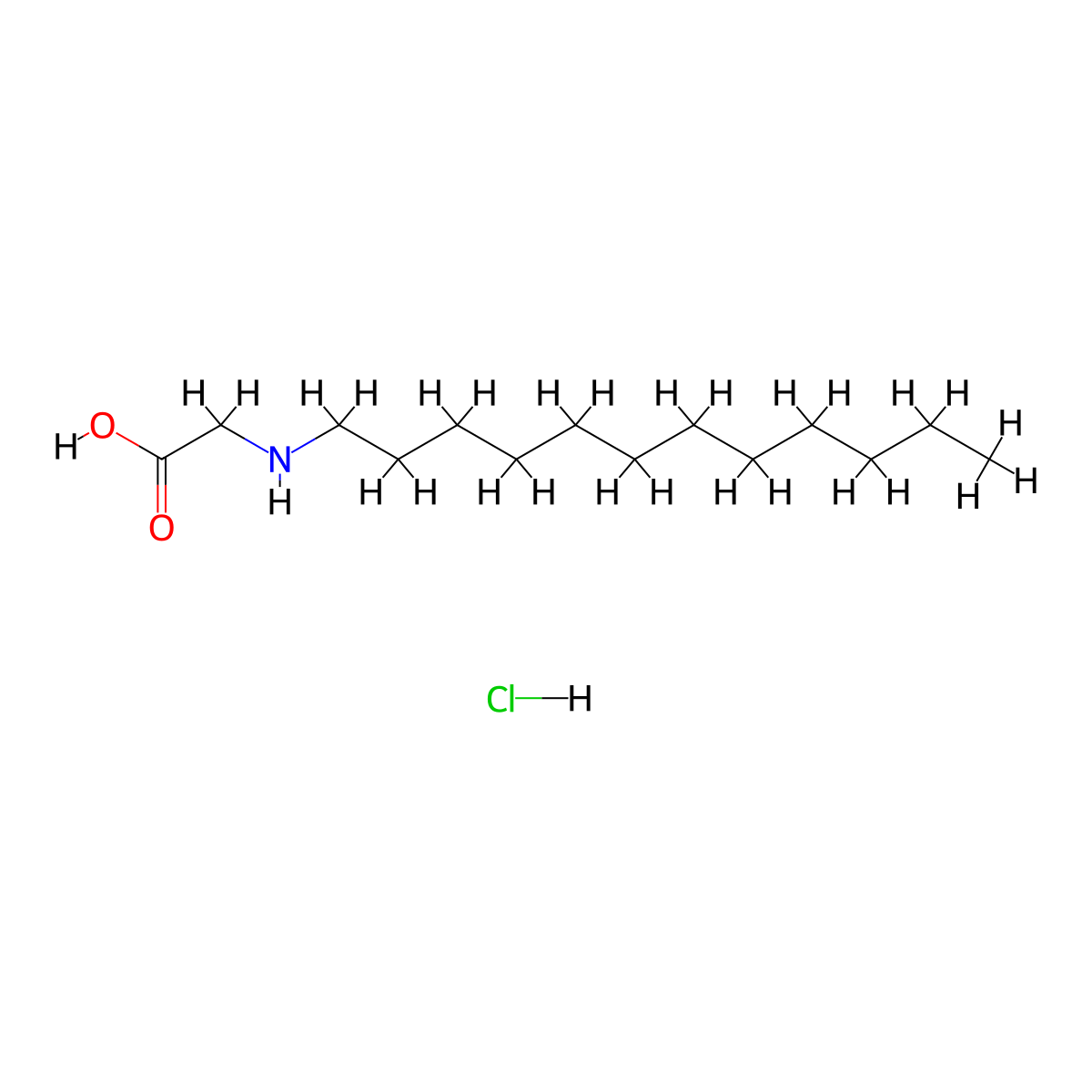 N-Dodecylglycine hydrochloride molecular structure, CAS 21937-95-1