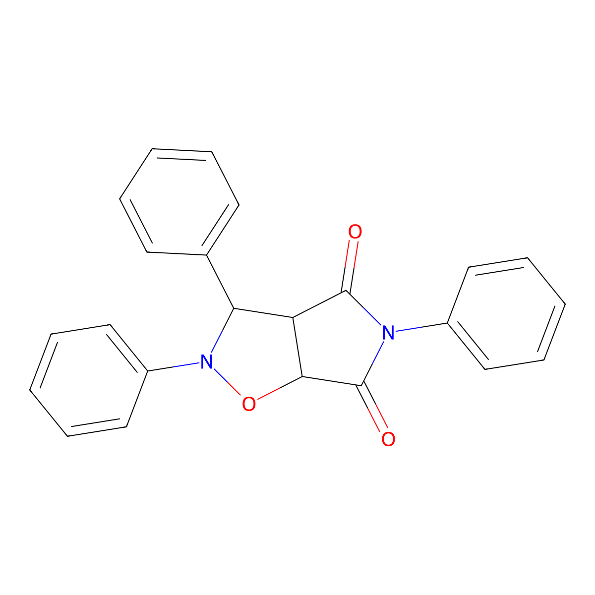 2,3,5-triphenyldihydro-2H-pyrrolo[3,4-d][1,2]oxazole-4,6(3H,5H)-dione molecular structure, CAS 21939-12-8
