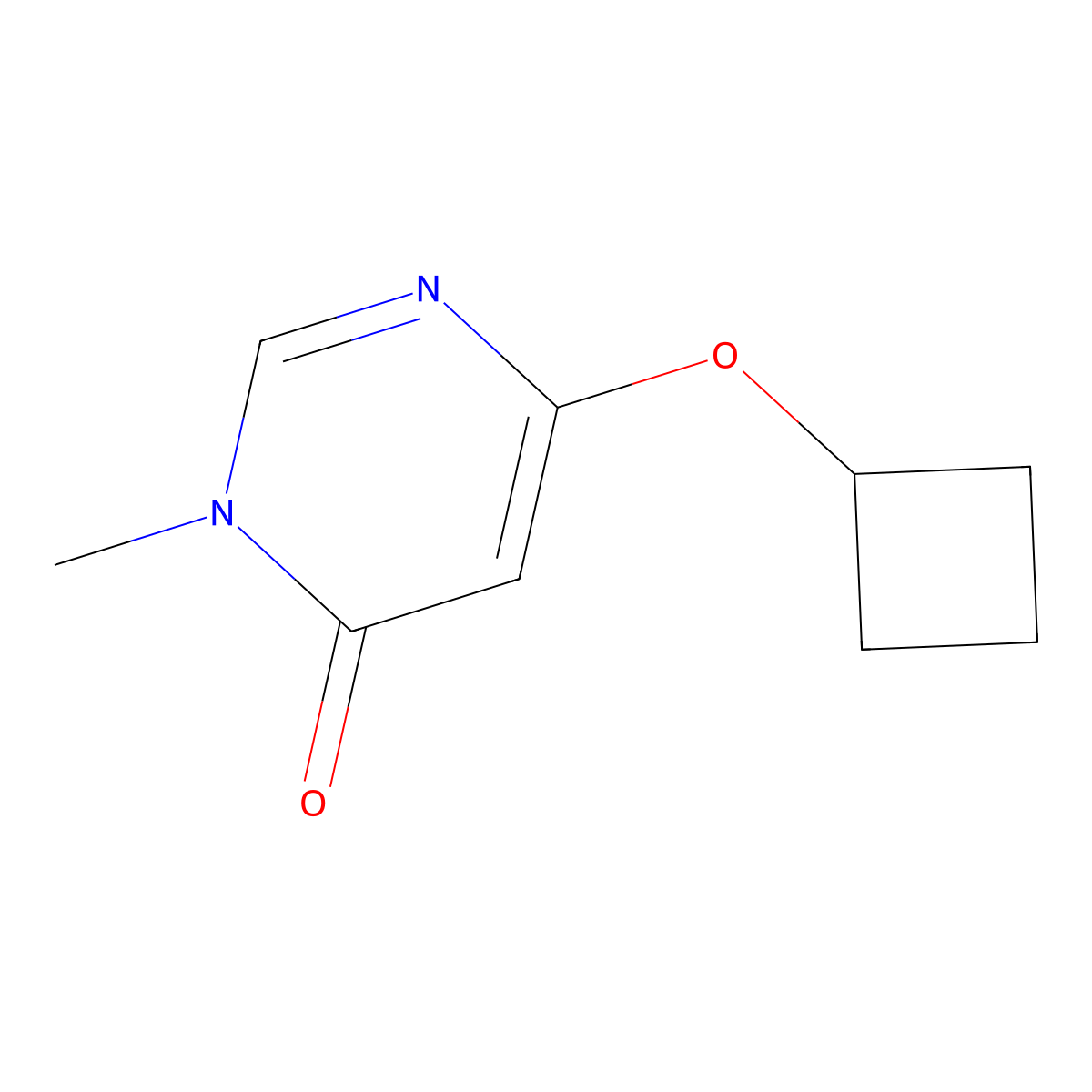 6-Cyclobutoxy-3-methyl-3,4-dihydropyrimidin-4-one molecular structure, CAS 2194216-59-4