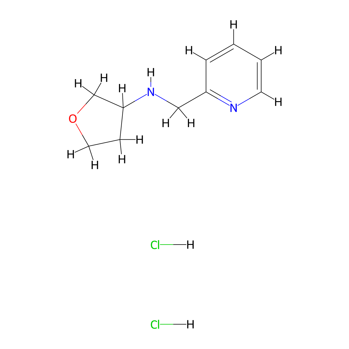 N-(pyridin-2-ylmethyl)tetrahydrofuran-3-amine dihydrochloride molecular structure, CAS 2194216-85-6