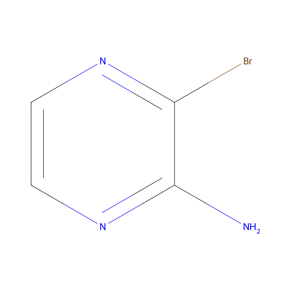3-Bromopyrazin-2-amine molecular structure, CAS 21943-12-4