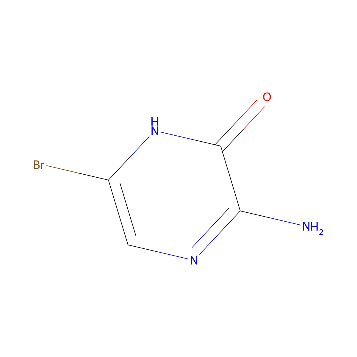 3-Amino-6-bromopyrazin-2(1H)-one molecular structure, CAS 21943-14-6