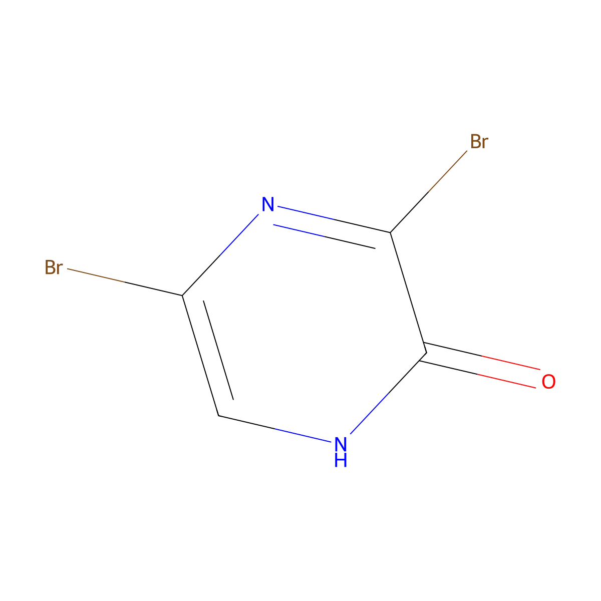 3,5-Dibromo-1,2-dihydropyrazin-2-one molecular structure, CAS 21943-15-7
