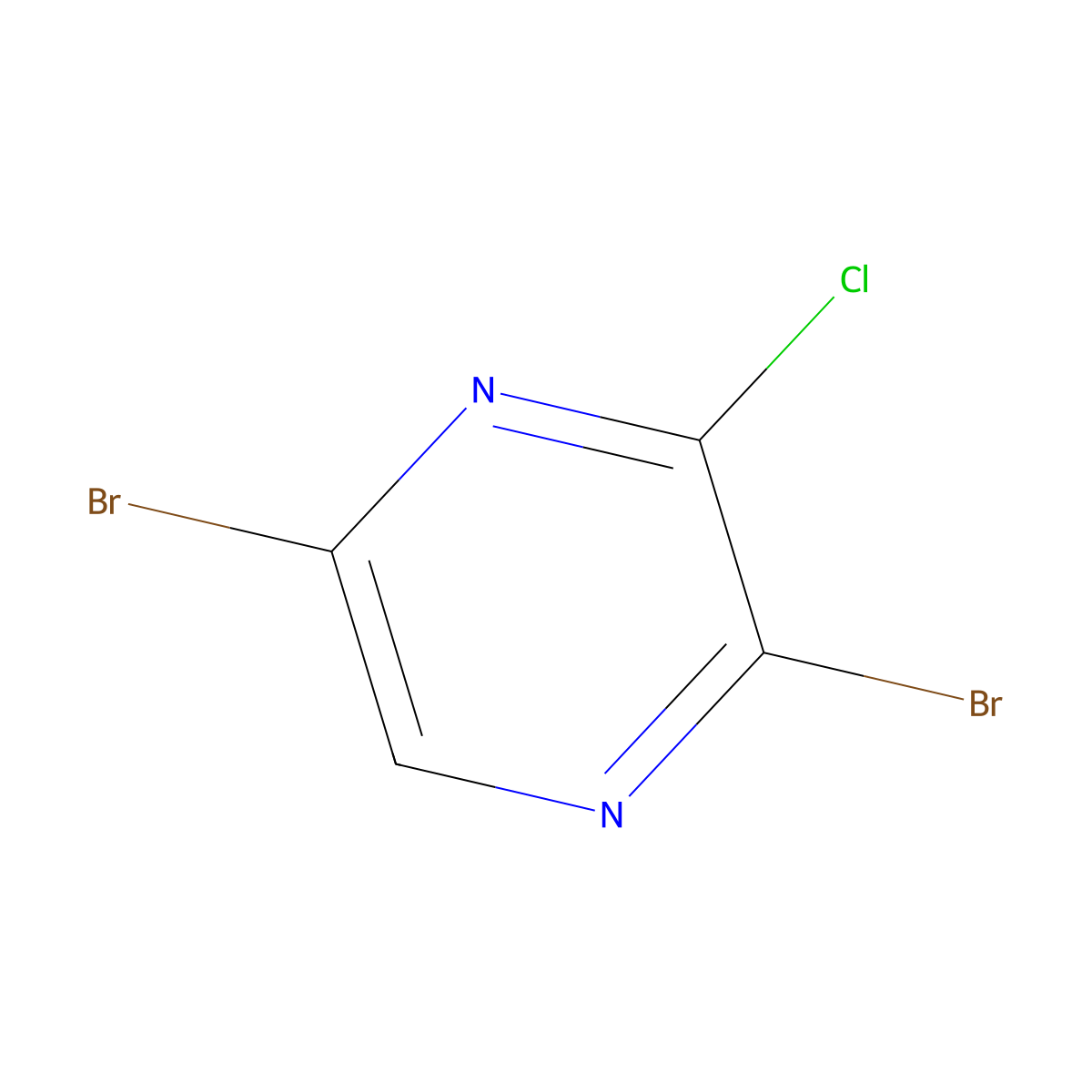2,5-Dibromo-3-chloropyrazine molecular structure, CAS 21943-16-8