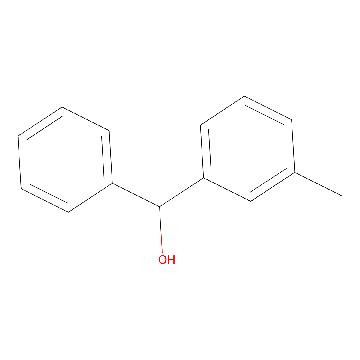 (3-Methylphenyl)phenylmethanol molecular structure, CAS 21945-66-4