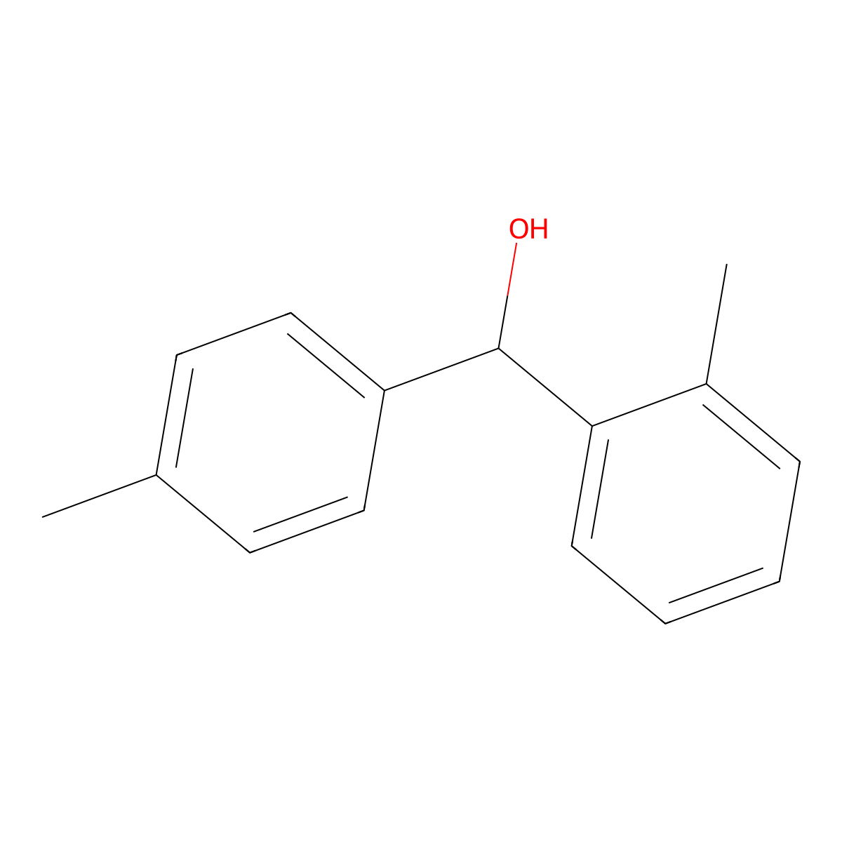 2-Methyl-alpha-(4-methylphenyl)benZenemethanol molecular structure, CAS 21945-70-0