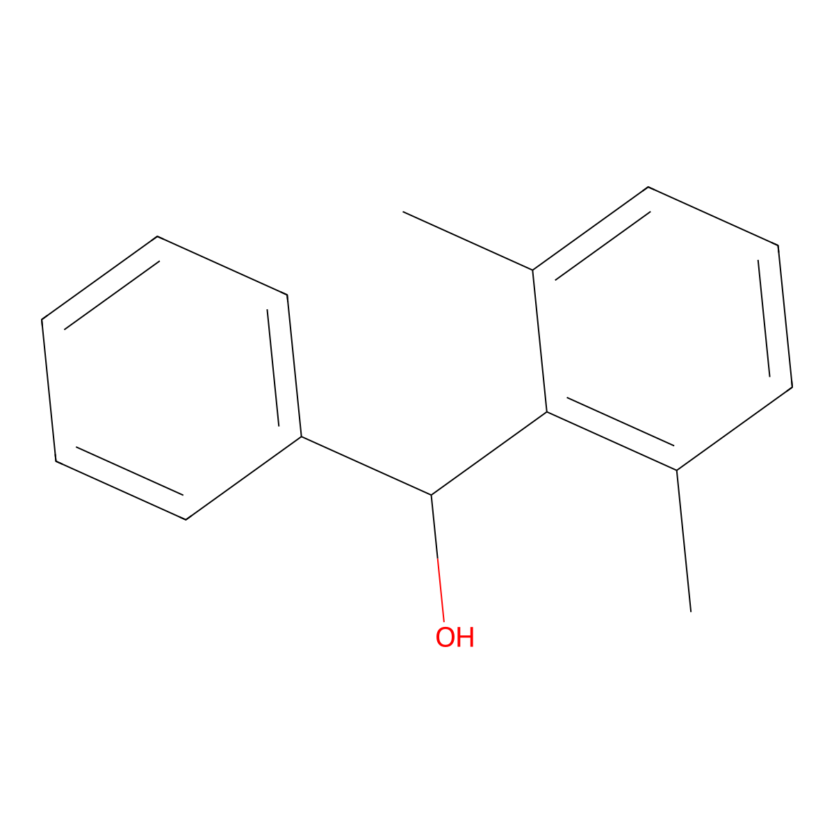 (2,6-Dimethylphenyl)(phenyl)methanol molecular structure, CAS 21945-72-2