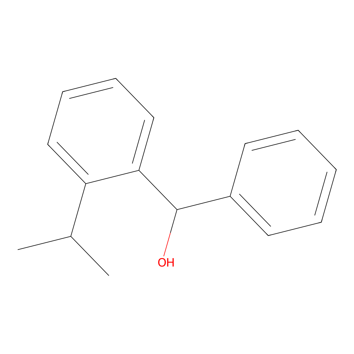 (2-Isopropylphenyl)(phenyl)methanol molecular structure, CAS 21945-82-4