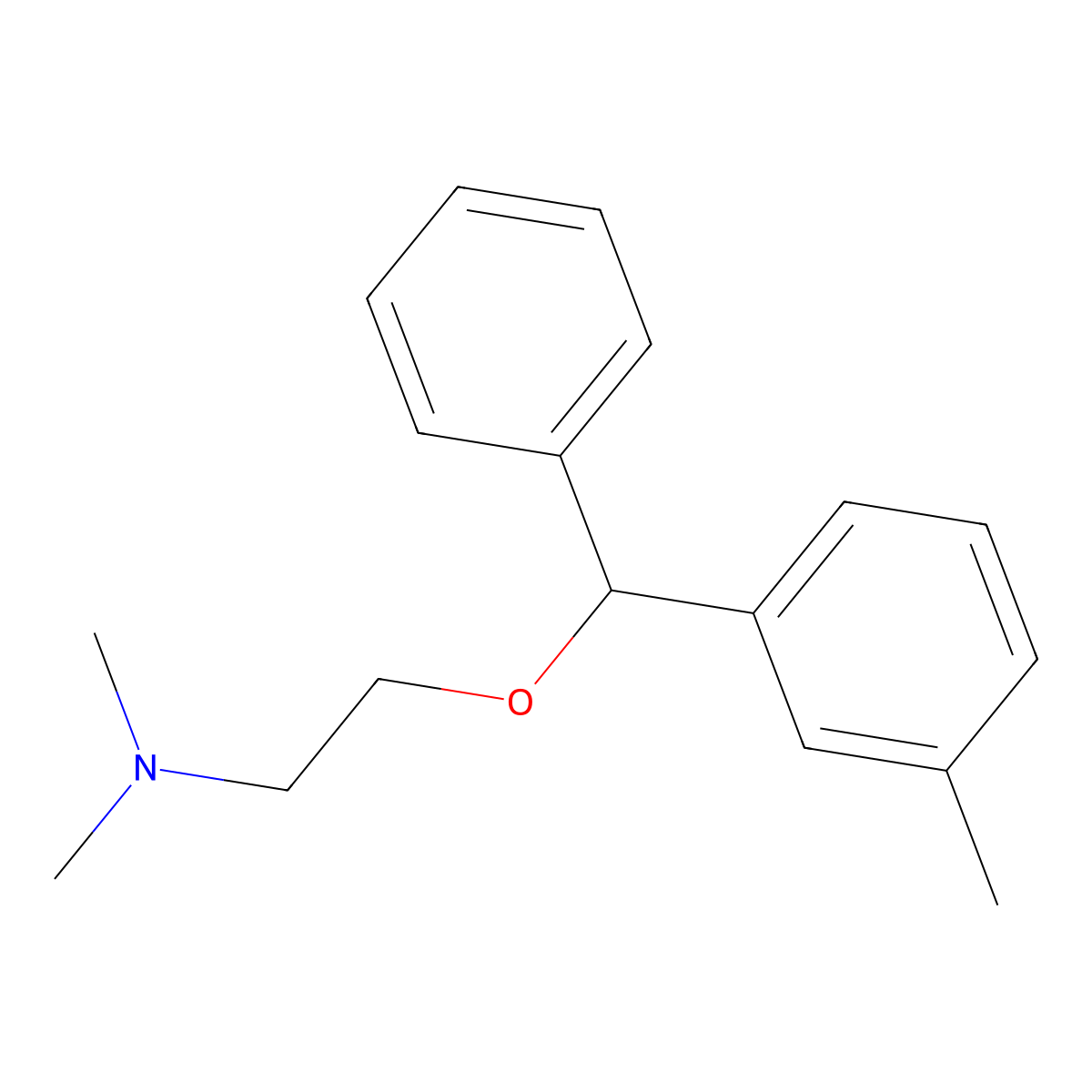 O-Demethyl-m-methyl orphenadrine molecular structure, CAS 21945-86-8