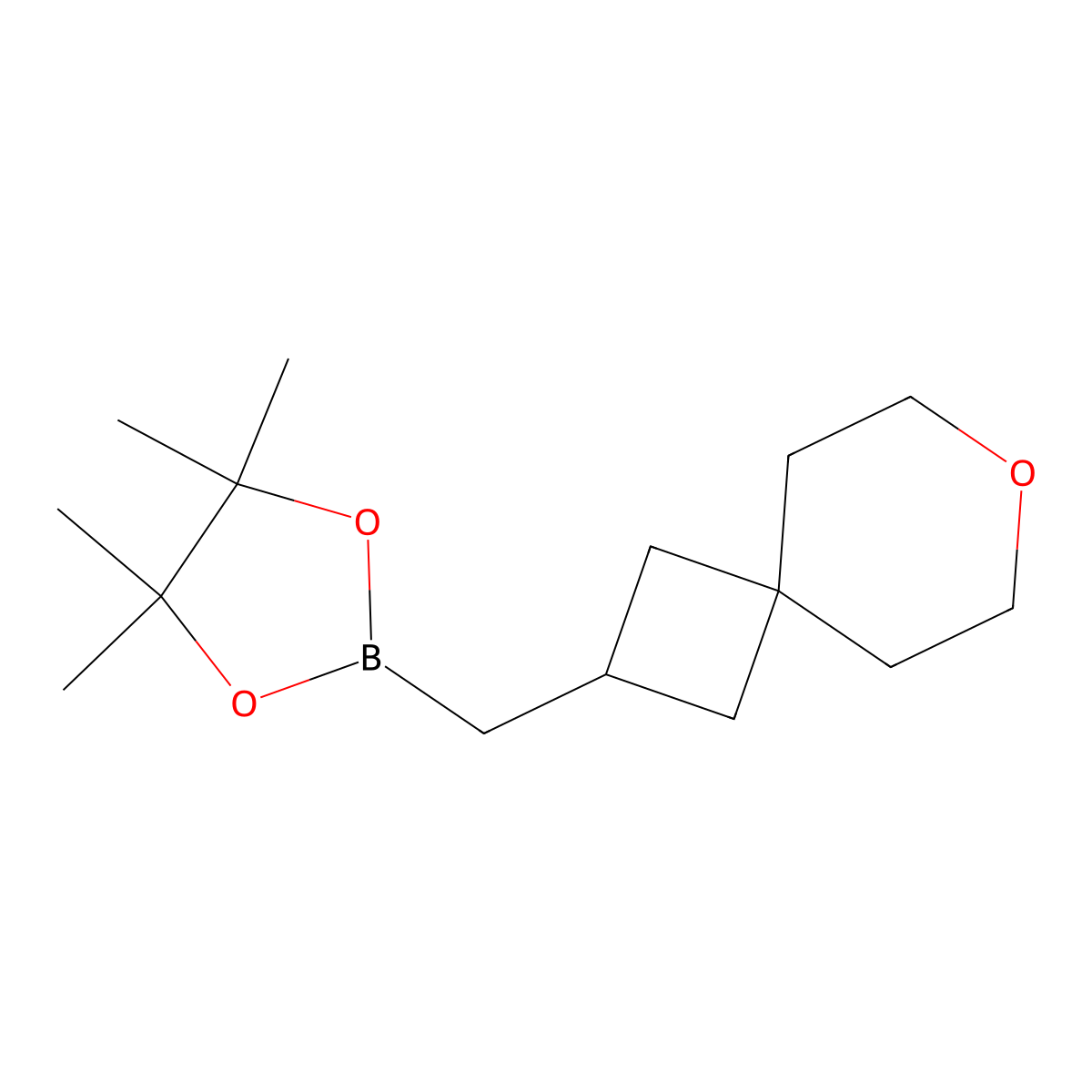 4,4,5,5-Tetramethyl-2-({7-oxaspiro[3.5]nonan-2-yl}methyl)-1,3,2-dioxaborolane molecular structure, CAS 2194544-56-2