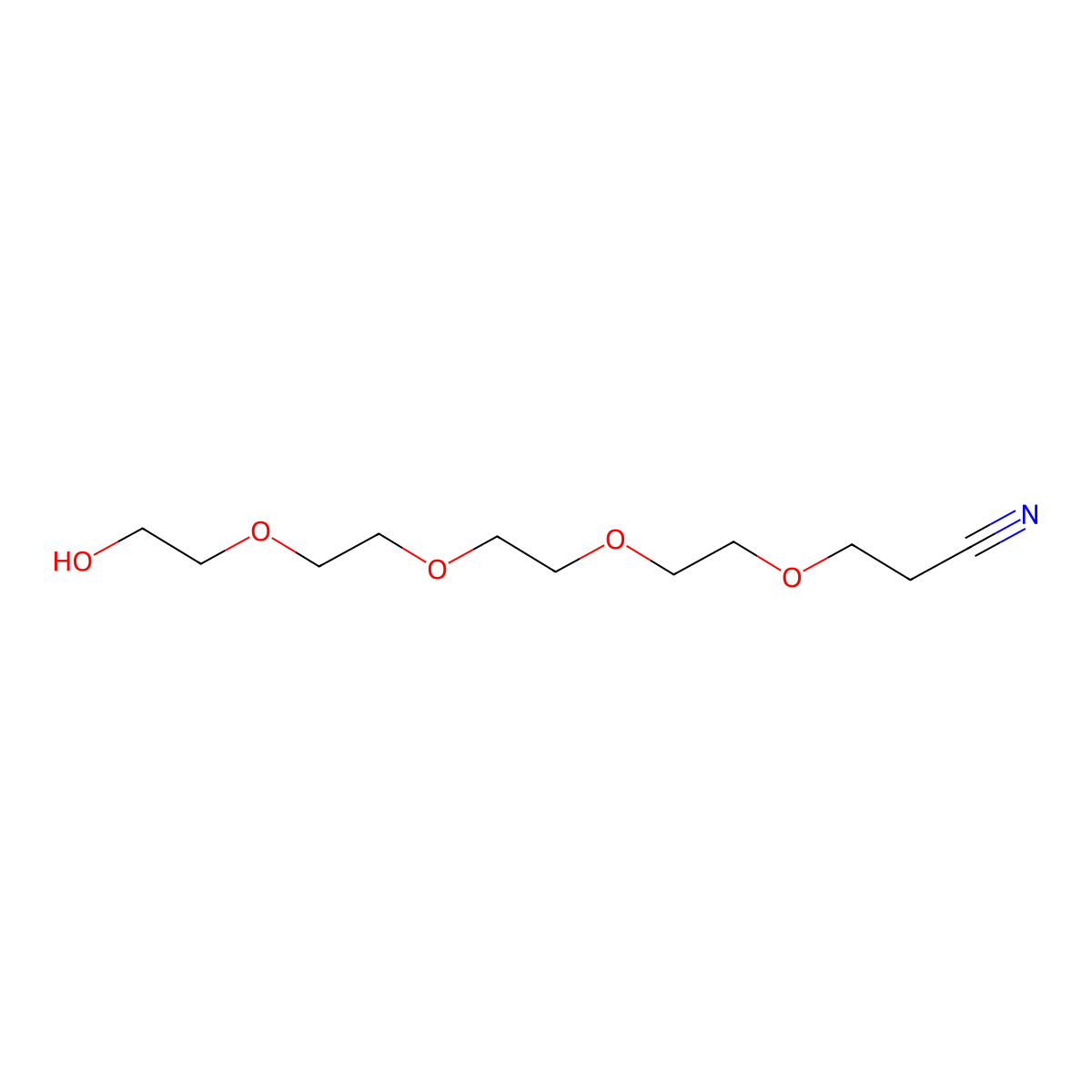 Hydroxy-PEG4-C2-nitrile molecular structure, CAS 2194563-83-0