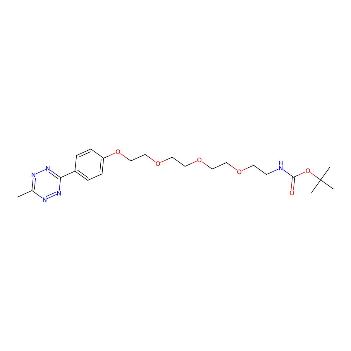 Methyltetrazine-PEG4-NH-Boc molecular structure, CAS 2194563-84-1