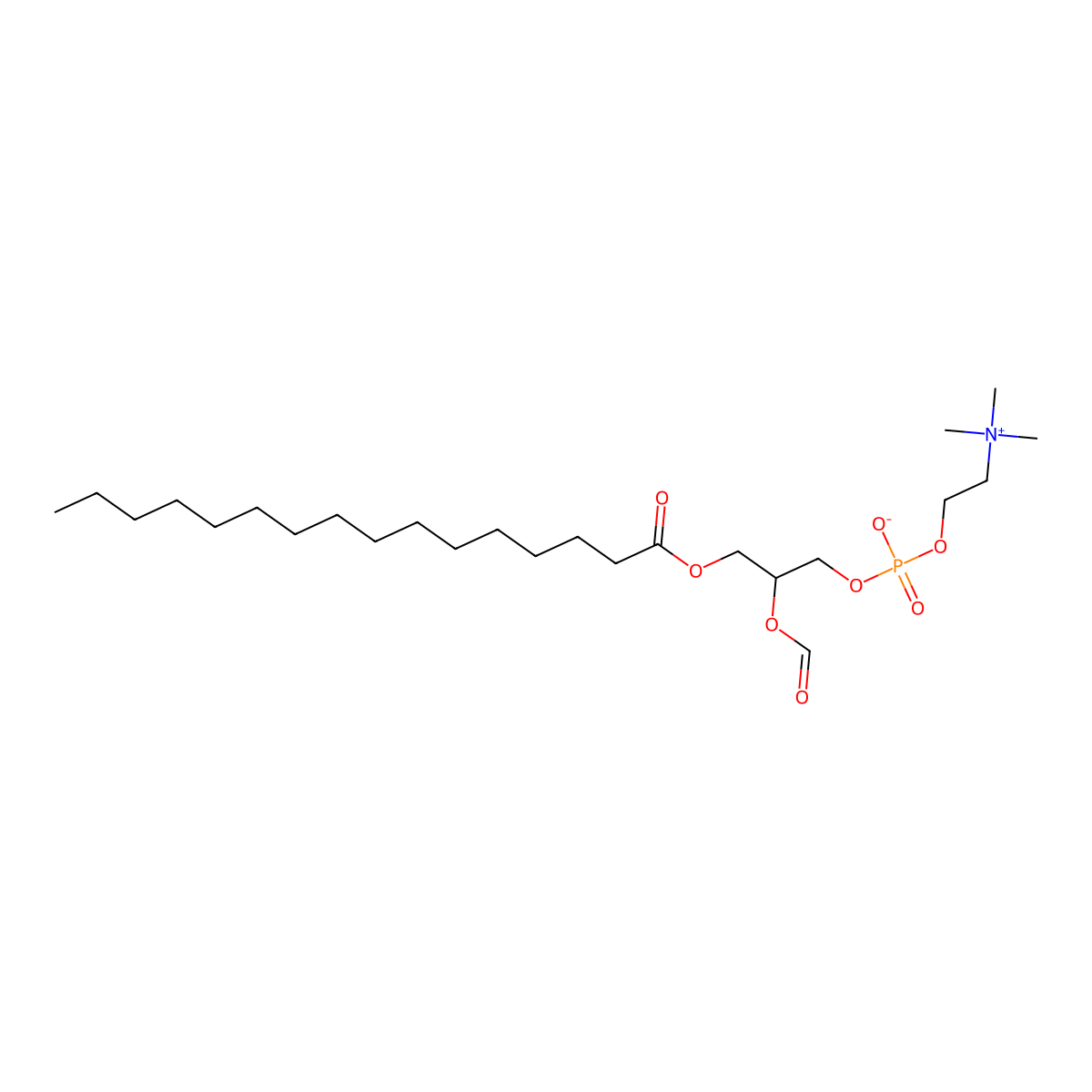 1-Palmitoyl-2-formylyl PC molecular structure, CAS 2194571-25-8