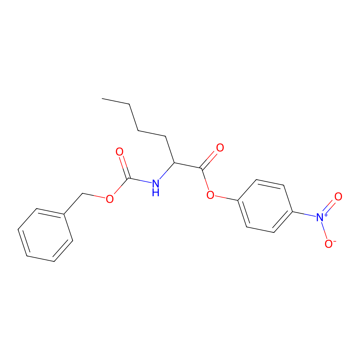 Z-L-Nle-ONp molecular structure, CAS 21947-33-1