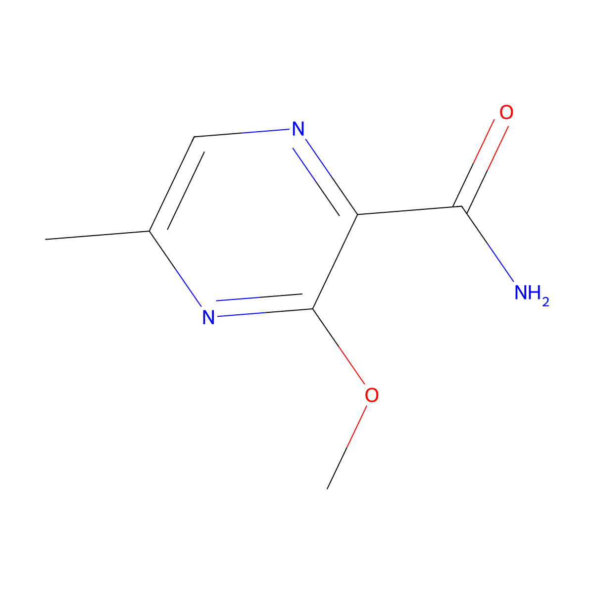 3-Methoxy-5-methylpyrazine-2-carboxamide molecular structure, CAS 219474-98-3