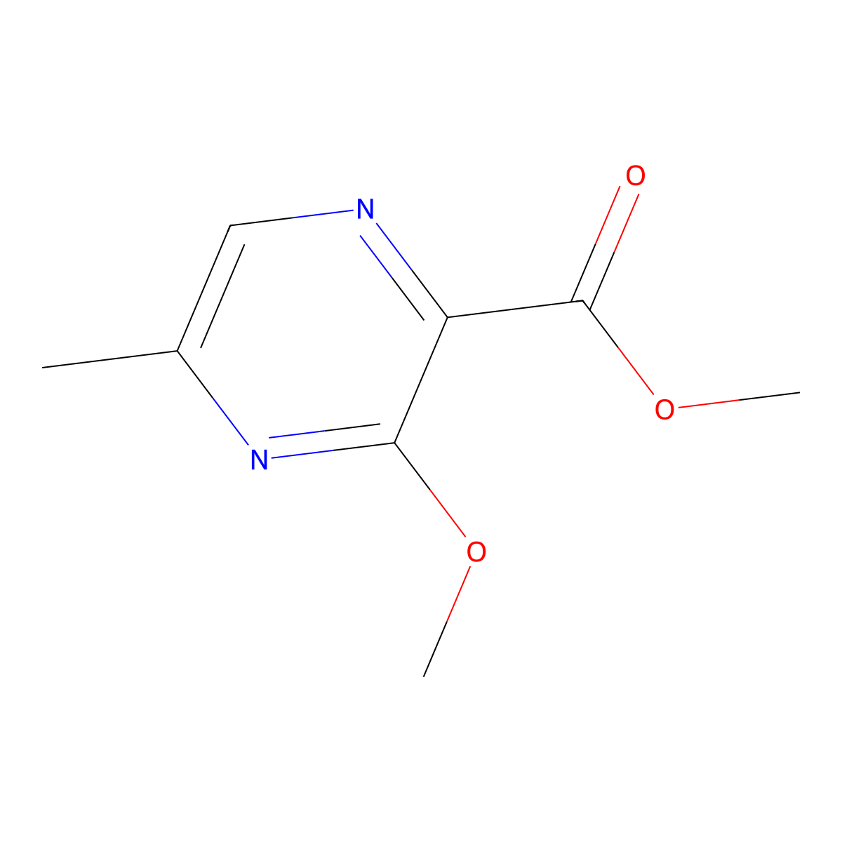 Methyl 3-methoxy-5-methylpyrazine-2-carboxylate molecular structure, CAS 219474-99-4