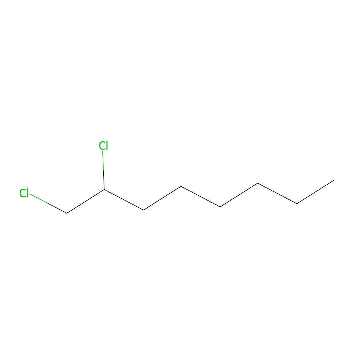 Octane, 1,2-dichloro- molecular structure, CAS 21948-46-9