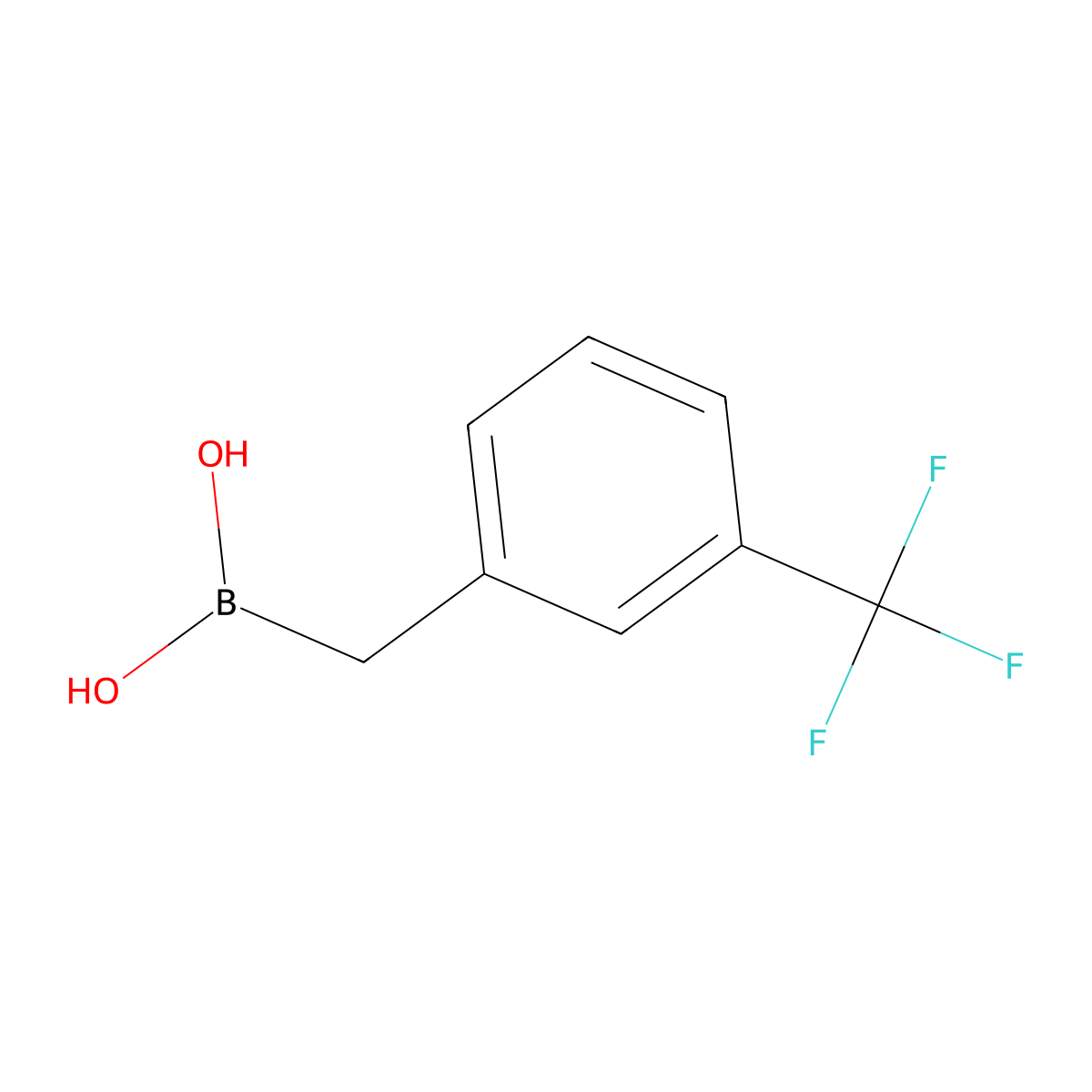 {[3-(Trifluoromethyl)phenyl]methyl}boronic acid molecular structure, CAS 21948-55-0