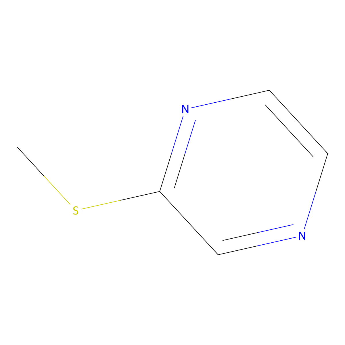 (Methylthio)pyrazine molecular structure, CAS 21948-70-9