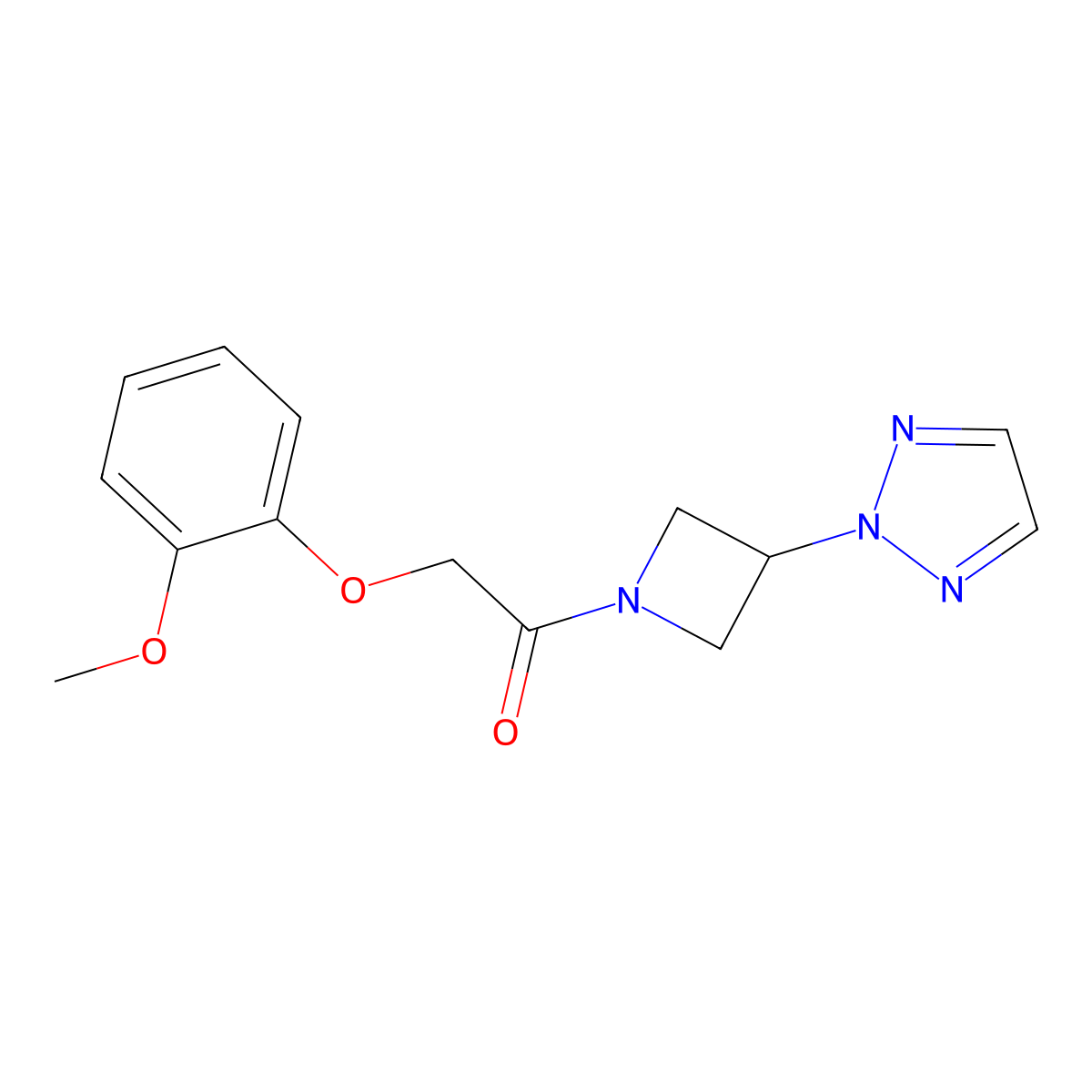 1-(3-(2H-1,2,3-triazol-2-yl)azetidin-1-yl)-2-(2-methoxyphenoxy)ethan-1-one molecular structure, CAS 2194843-14-4