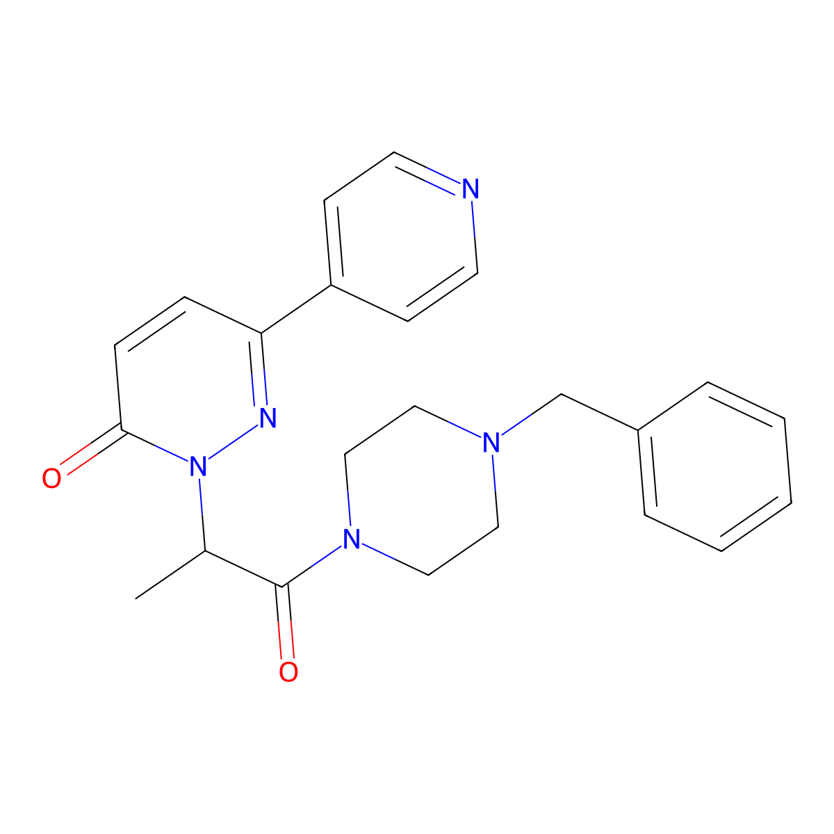 2-(1-(4-benzylpiperazin-1-yl)-1-oxopropan-2-yl)-6-(pyridin-4-yl)pyridazin-3(2H)-one molecular structure, CAS 2194843-34-8
