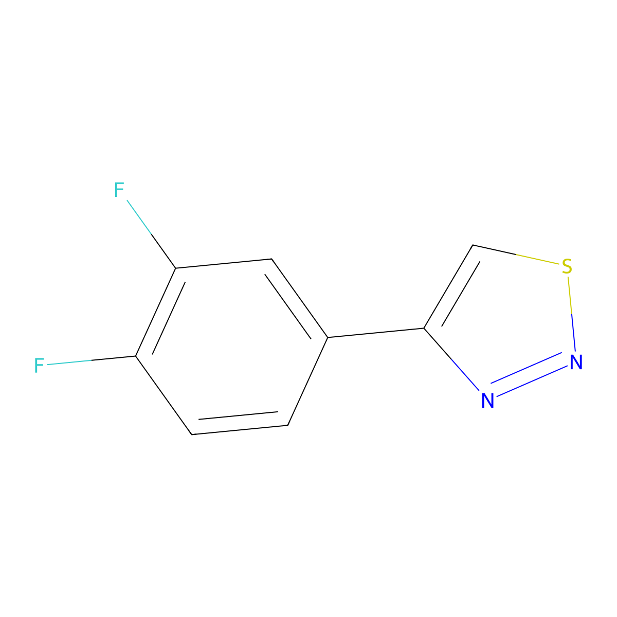 4-(3,4-Difluorophenyl)-1,2,3-thiadiazole molecular structure, CAS 2194843-68-8