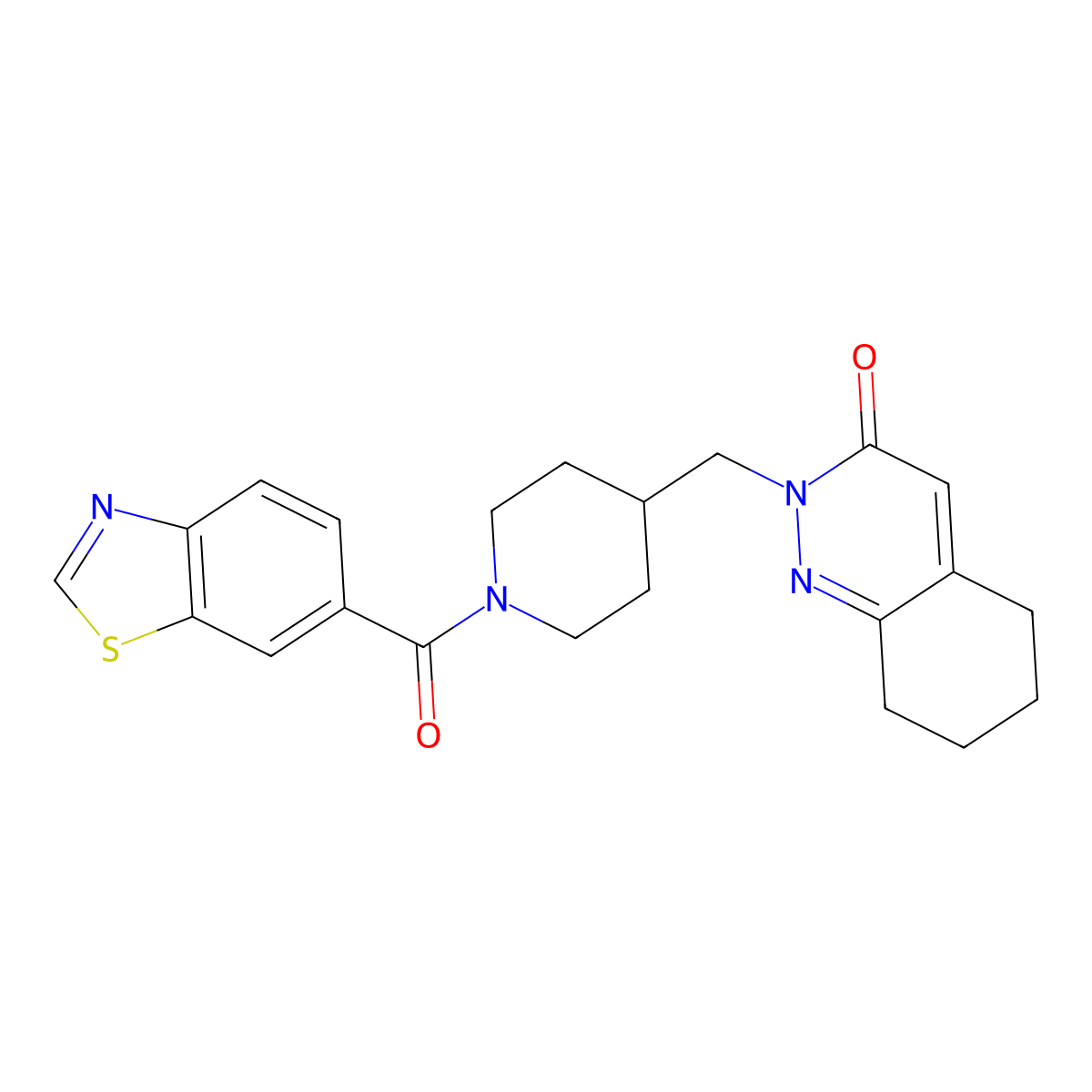 2-{[1-(1,3-Benzothiazole-6-carbonyl)piperidin-4-yl]methyl}-2,3,5,6,7,8-hexahydrocinnolin-3-one molecular structure, CAS 2194844-05-6