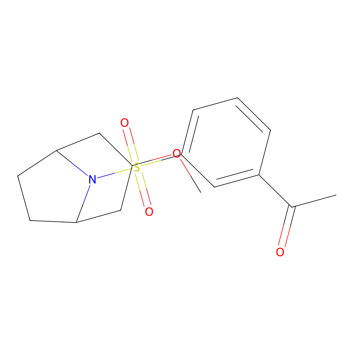 1-[3-({3-Methoxy-8-azabicyclo[3.2.1]octan-8-yl}sulfonyl)phenyl]ethan-1-one molecular structure, CAS 2194844-66-9