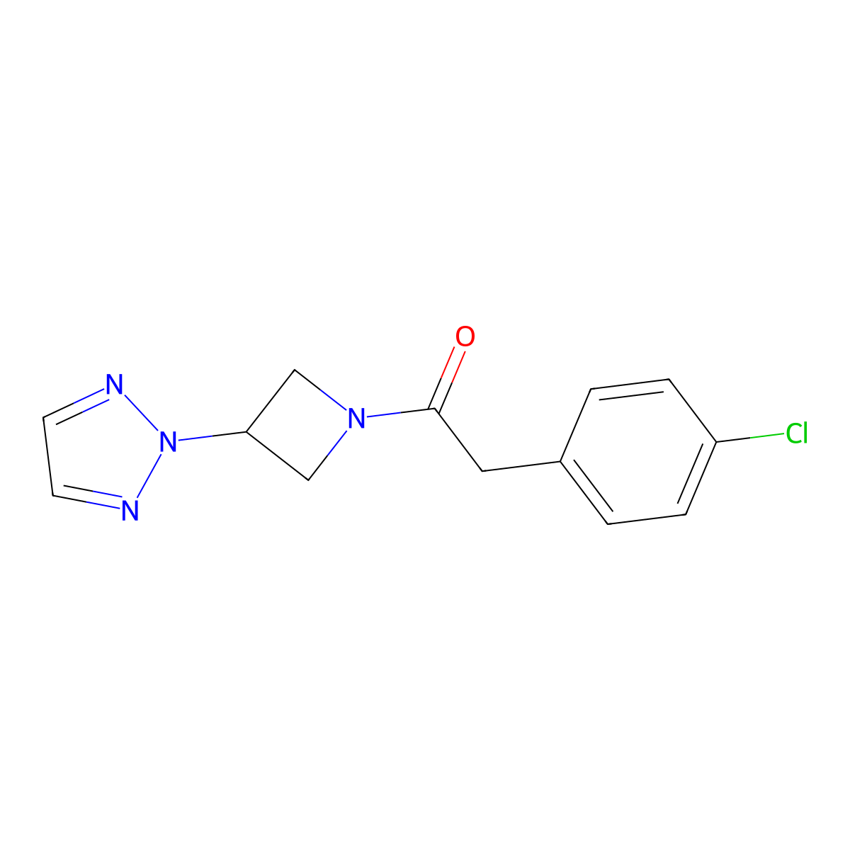 1-(3-(2H-1,2,3-triazol-2-yl)azetidin-1-yl)-2-(4-chlorophenyl)ethan-1-one molecular structure, CAS 2194845-63-9